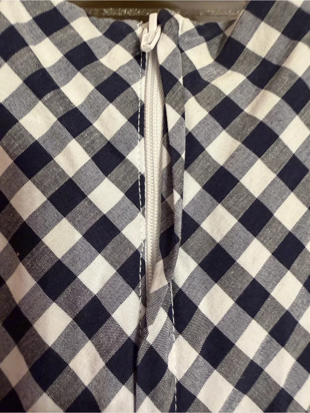 Edgehill Collection Gingham Peter Pan Collar Dress in Black & White Size 2T
